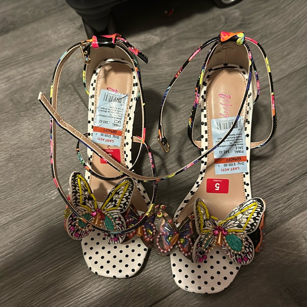 Betsey Johnson x Steve Madden butterfly Strappy Sandals